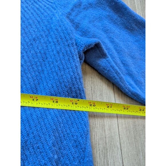 Pure Collection Womens Blue 100% Cashmere Textured Knit Sweater Size M - Picture 5 of 6